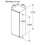 Lodówka do zabudowy Siemens iQ500 KI82LADD0 177,2cm 34dB Zawiasy Nożycowe 280L - 1516376 - zdjęcie 2